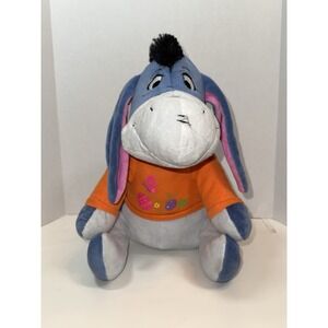 Eeyore Easter Disney Plush 14" DanDee Orange Shirt Stuffed Animal